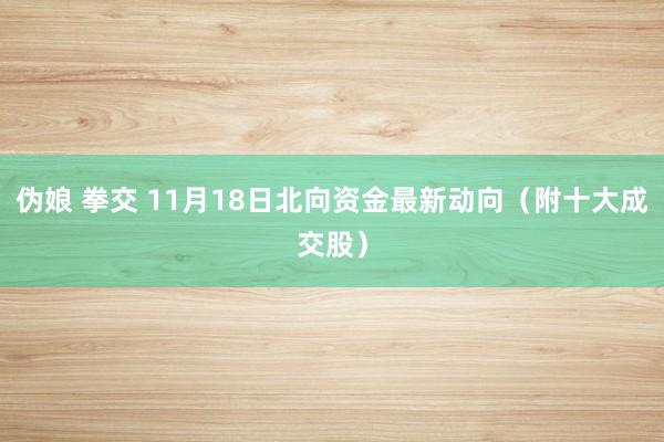 伪娘 拳交 11月18日北向资金最新动向（附十大成交股）