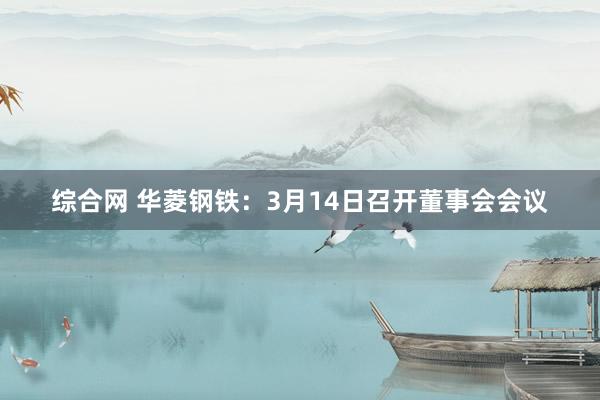 综合网 华菱钢铁：3月14日召开董事会会议